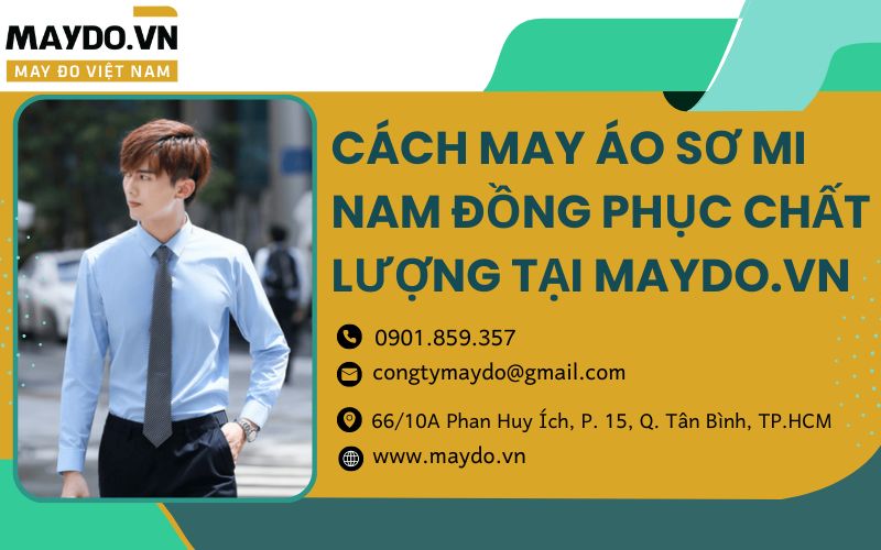 Cách may áo sơ mi nam đồng phục