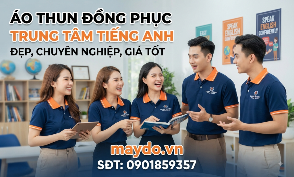 Áo thun đồng phục trung tâm tiếng Anh