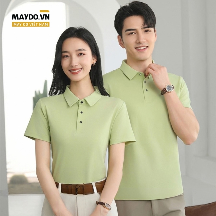 Áo thun đồng phục màu xanh cốm nhạt Áo thun đồng phục màu xanh cốm nhạt
